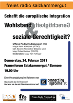 Plakat zur Veranstaltung "Wohlstand & soziale Gerechtigkeit"