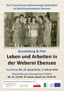 Ausstellung zur Weberei im Bezirksseniorenheim @ Bezirksseniorenheim Ebensee